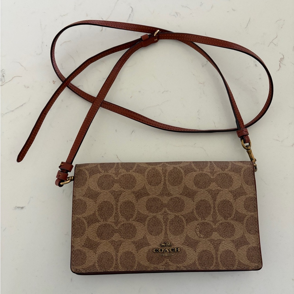 Coach Tan Signature Crossbody Bag